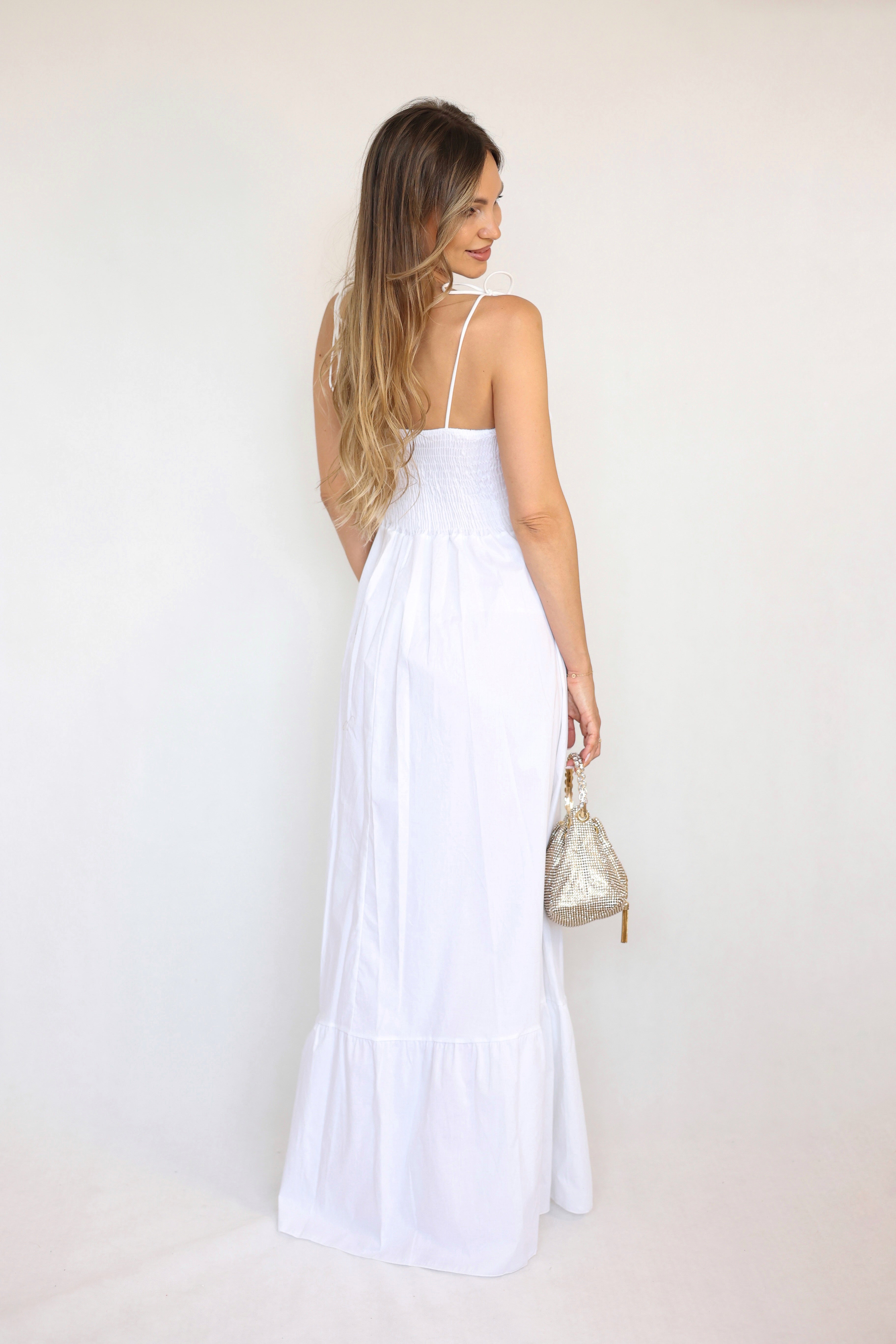 Santorini maxi ruha - Fehér