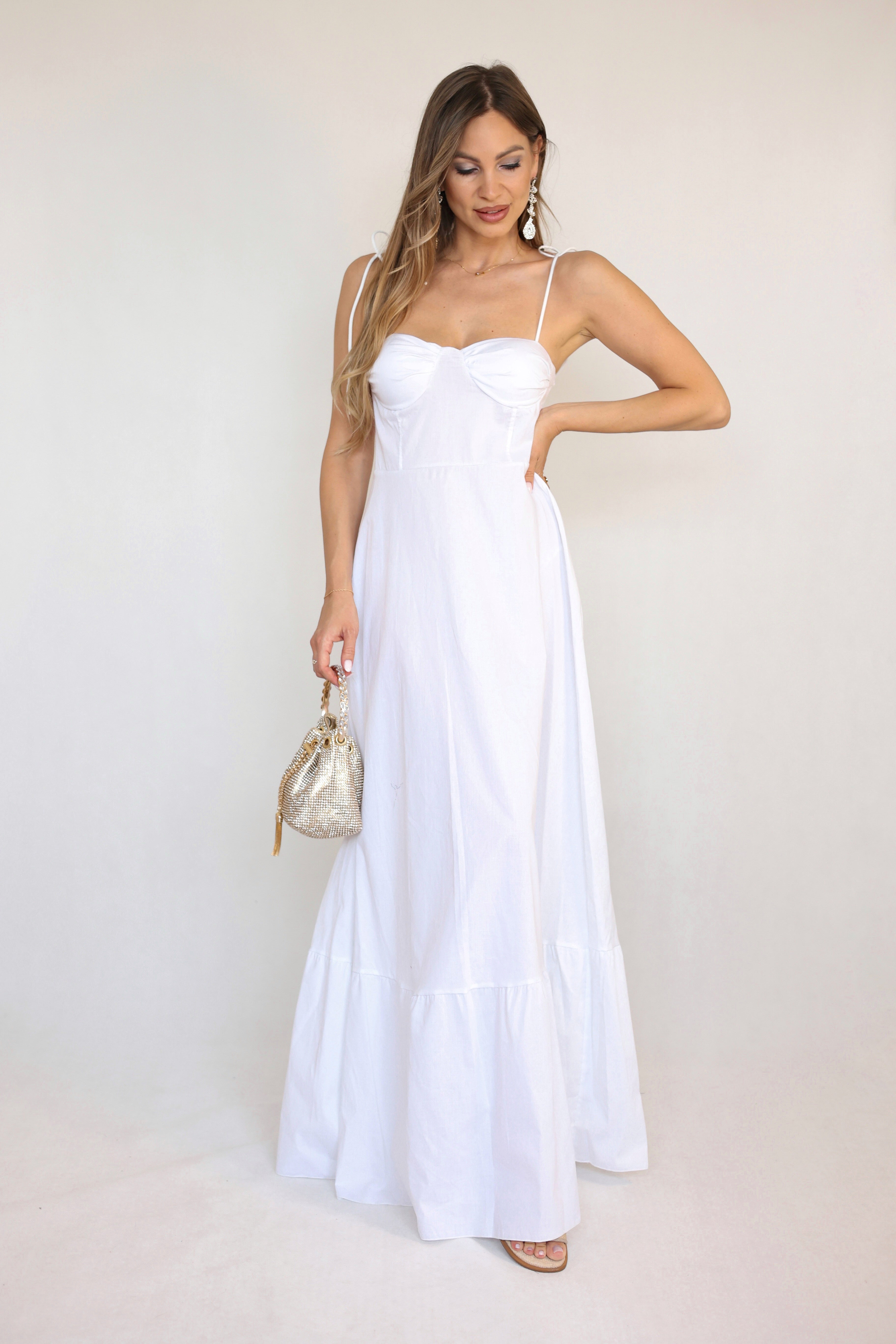 Santorini maxi ruha - Fehér