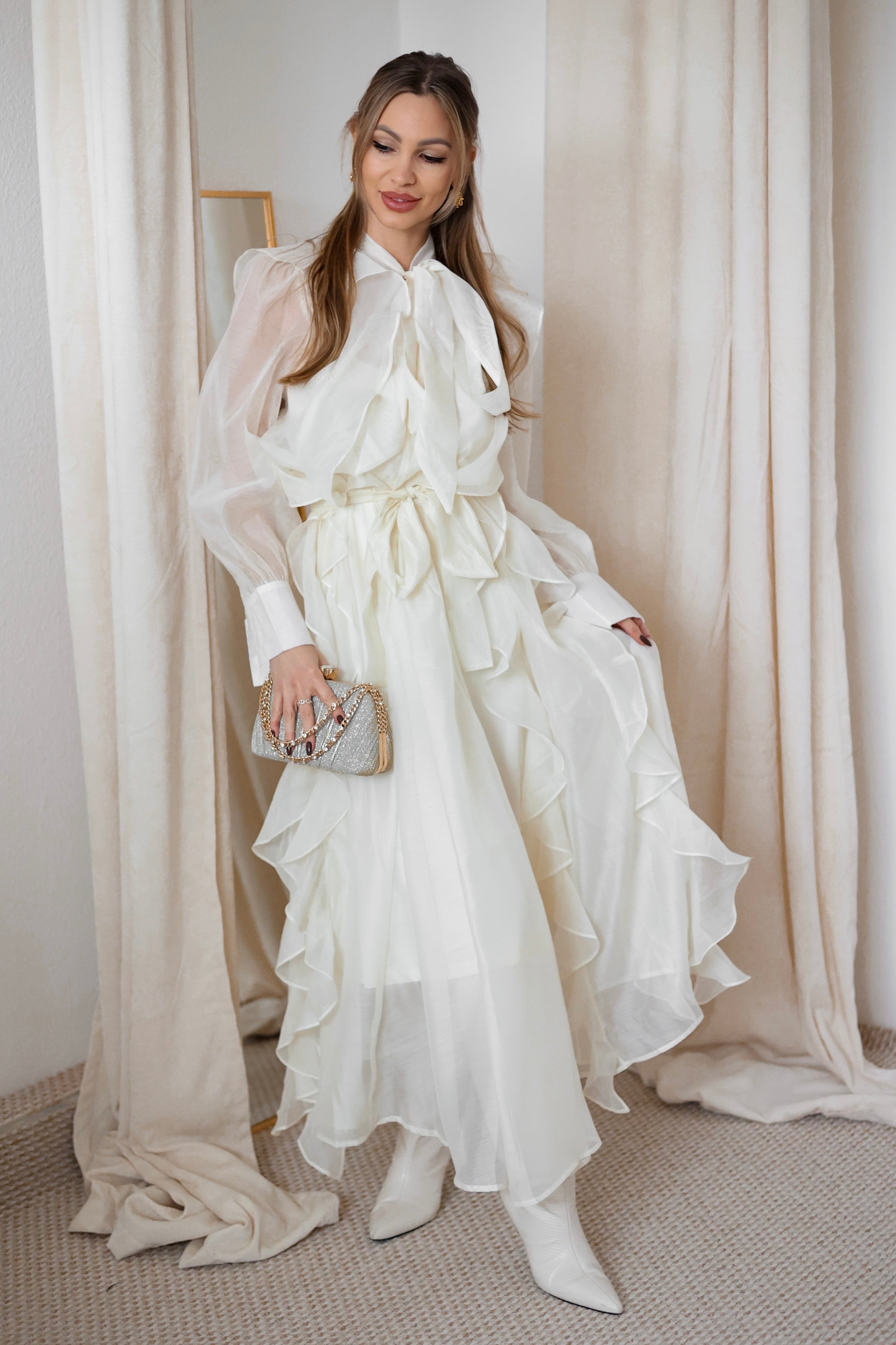 Ayla Romantikus Midi Ruha