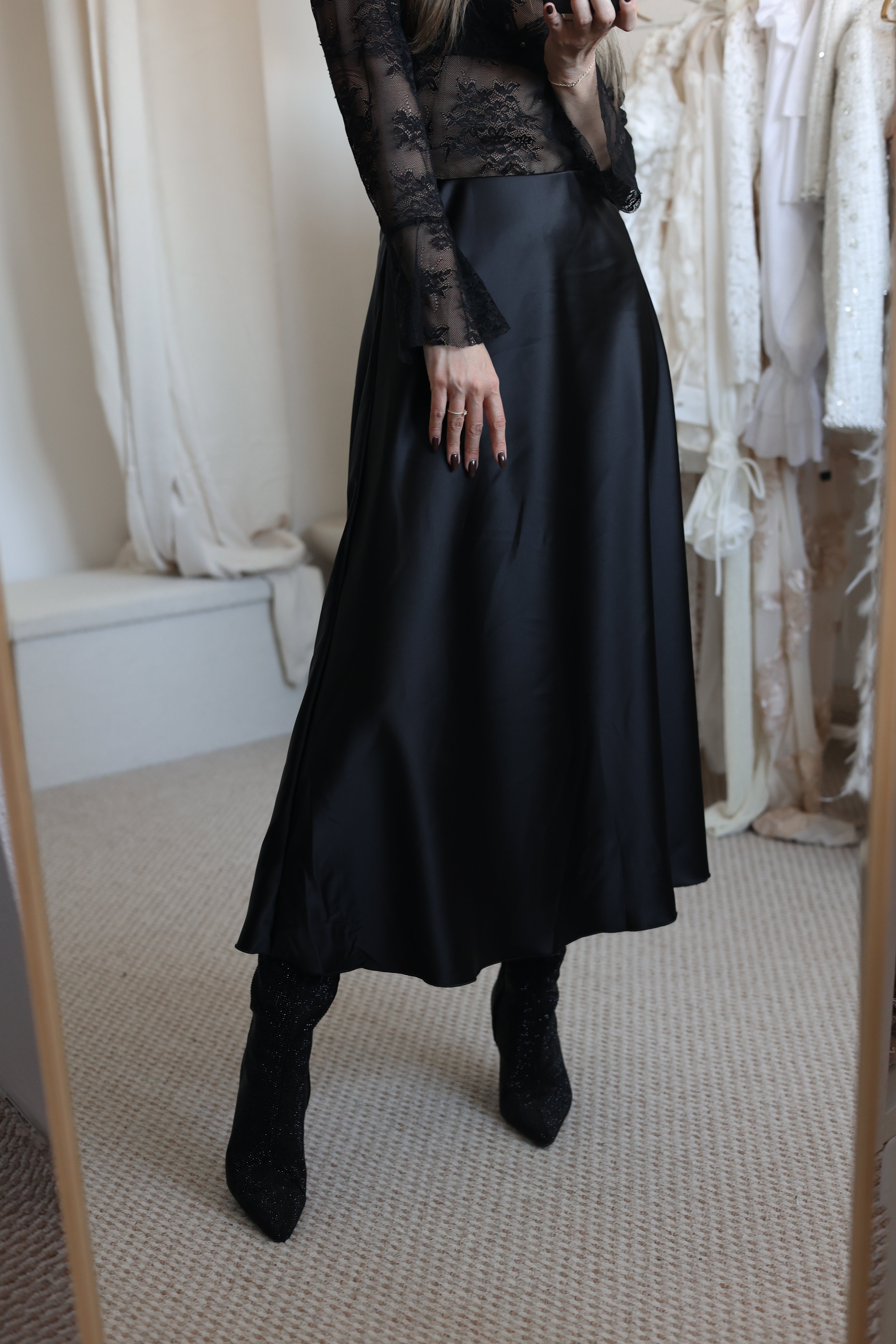 Lisa szatén szoknya